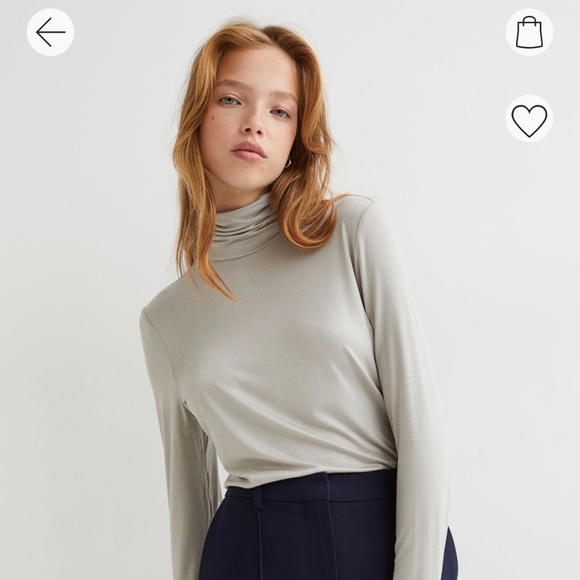 Viscose Turtleneck Top - Picture 1 of 5